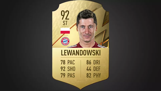 Lewandowski FIFA 22 rating