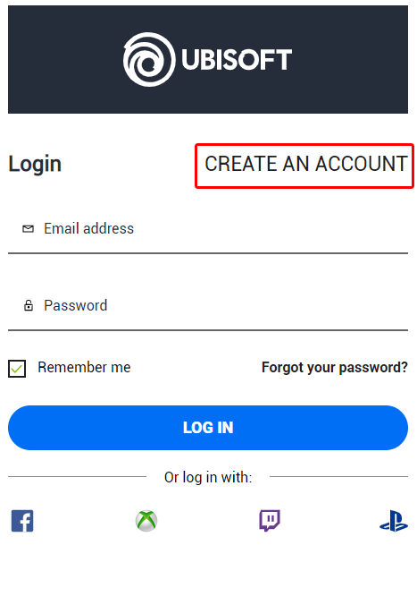 Ubisoft Connect Create an Account