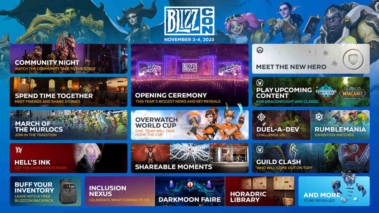 BlizzCon expected events and program live and streamed