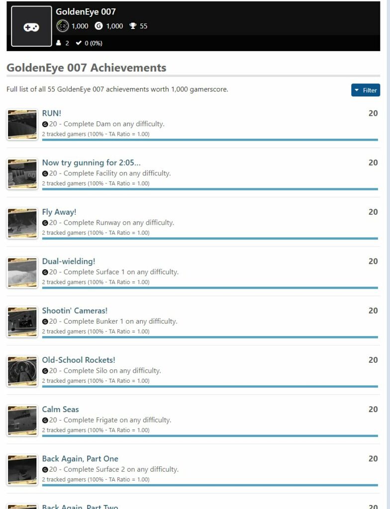 goldeneye 007 xbox achievements