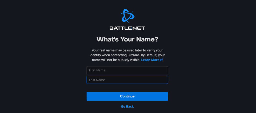 how to create a blizzard account
