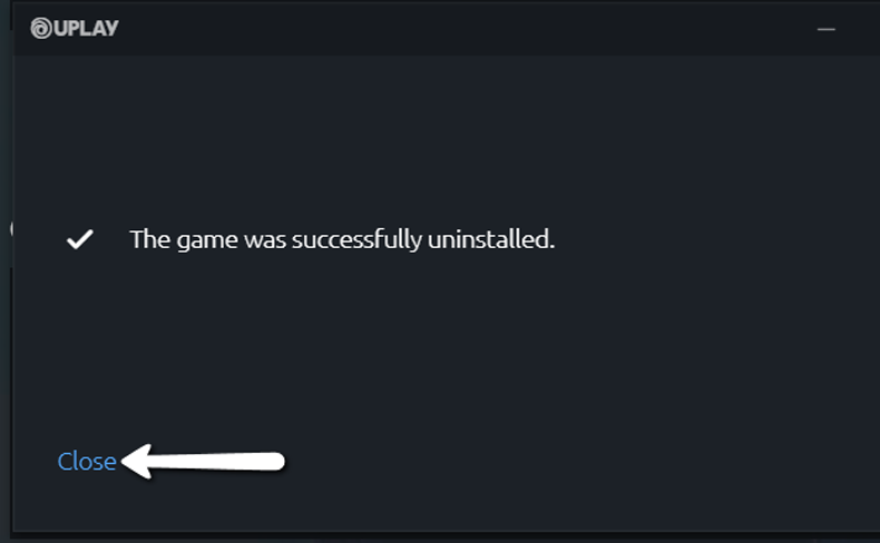 Uplay Uninstalled Successfully